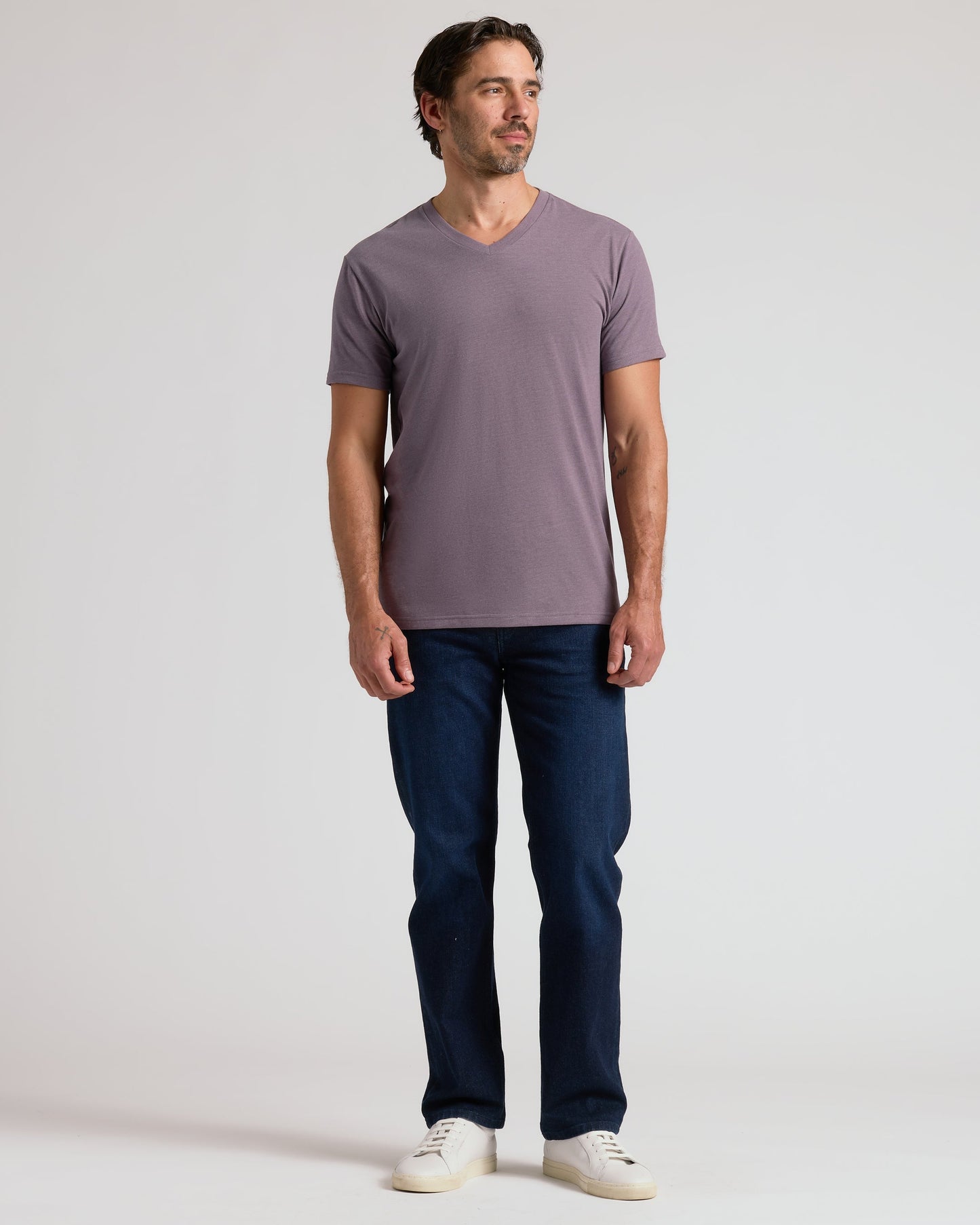 Cottry Dark Heather Amethyst Classic V-Neck - product image 3