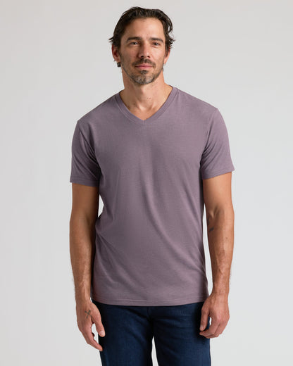 Cottry Dark Heather Amethyst Classic V-Neck - product image 1