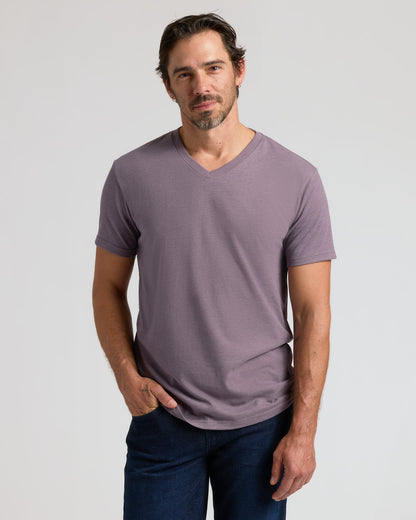 Cottry Dark Heather Amethyst Classic V-Neck - product image 5