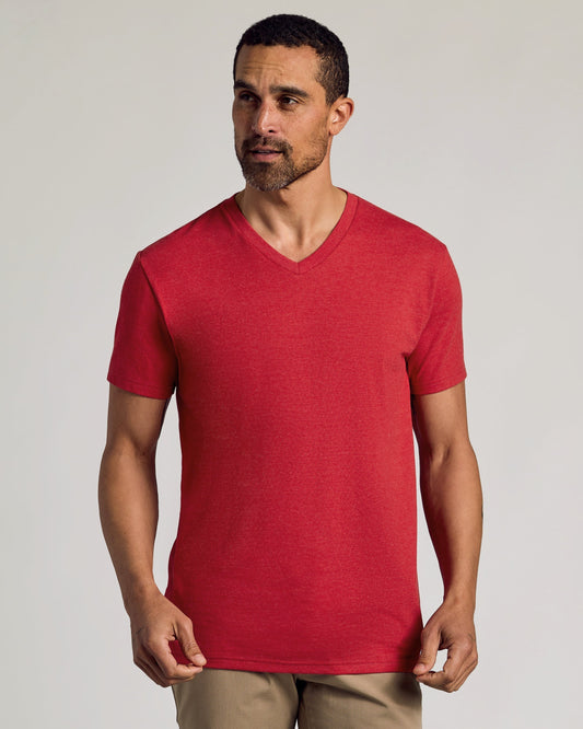 Cottry Dark Heather Lava Classic V-Neck - product image 1