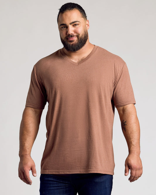 Cottry Dark Heather Sepia Classic V-Neck - product image 1
