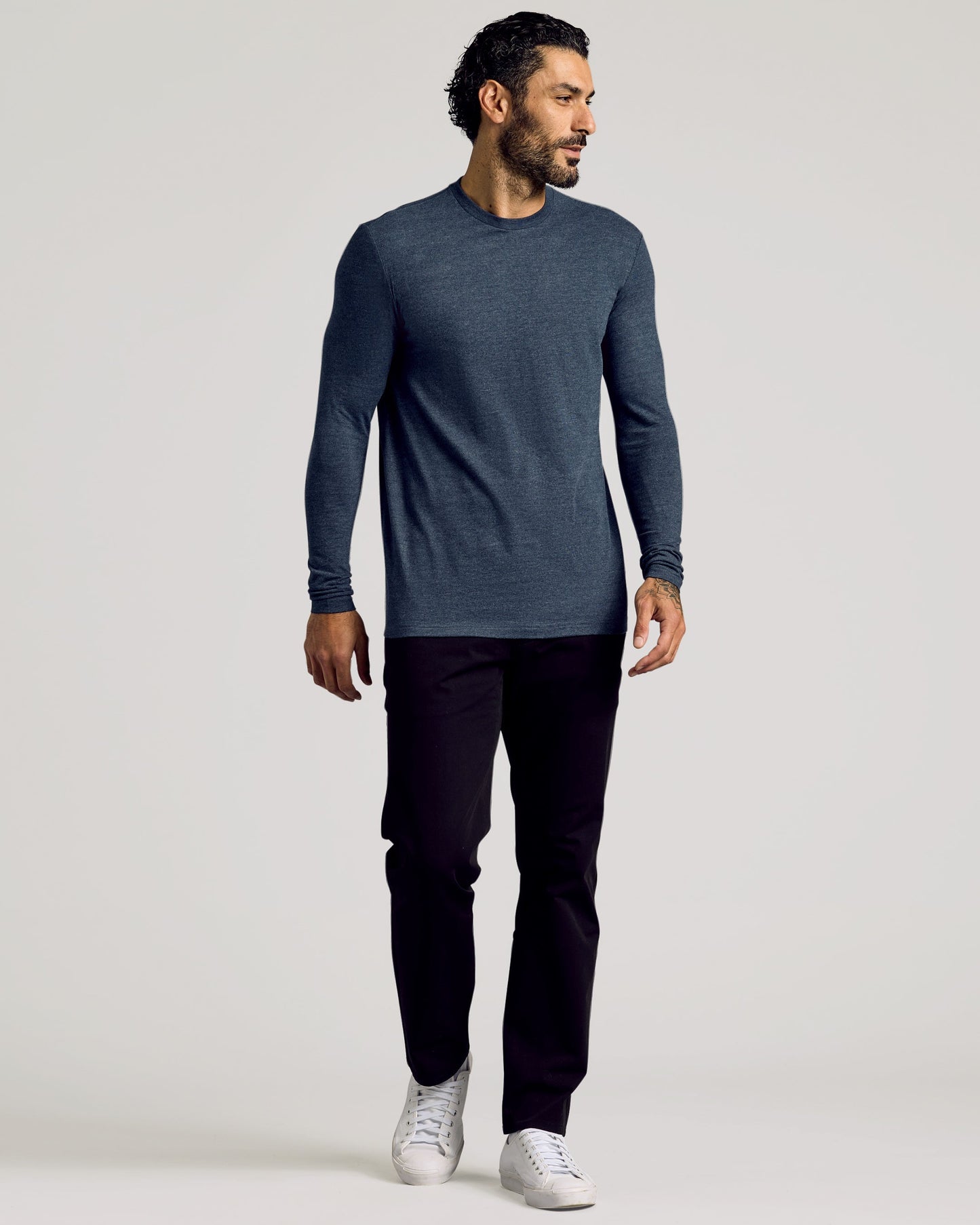 Cottry Heather Navy Tall Long Sleeve T-Shirt - product image 5