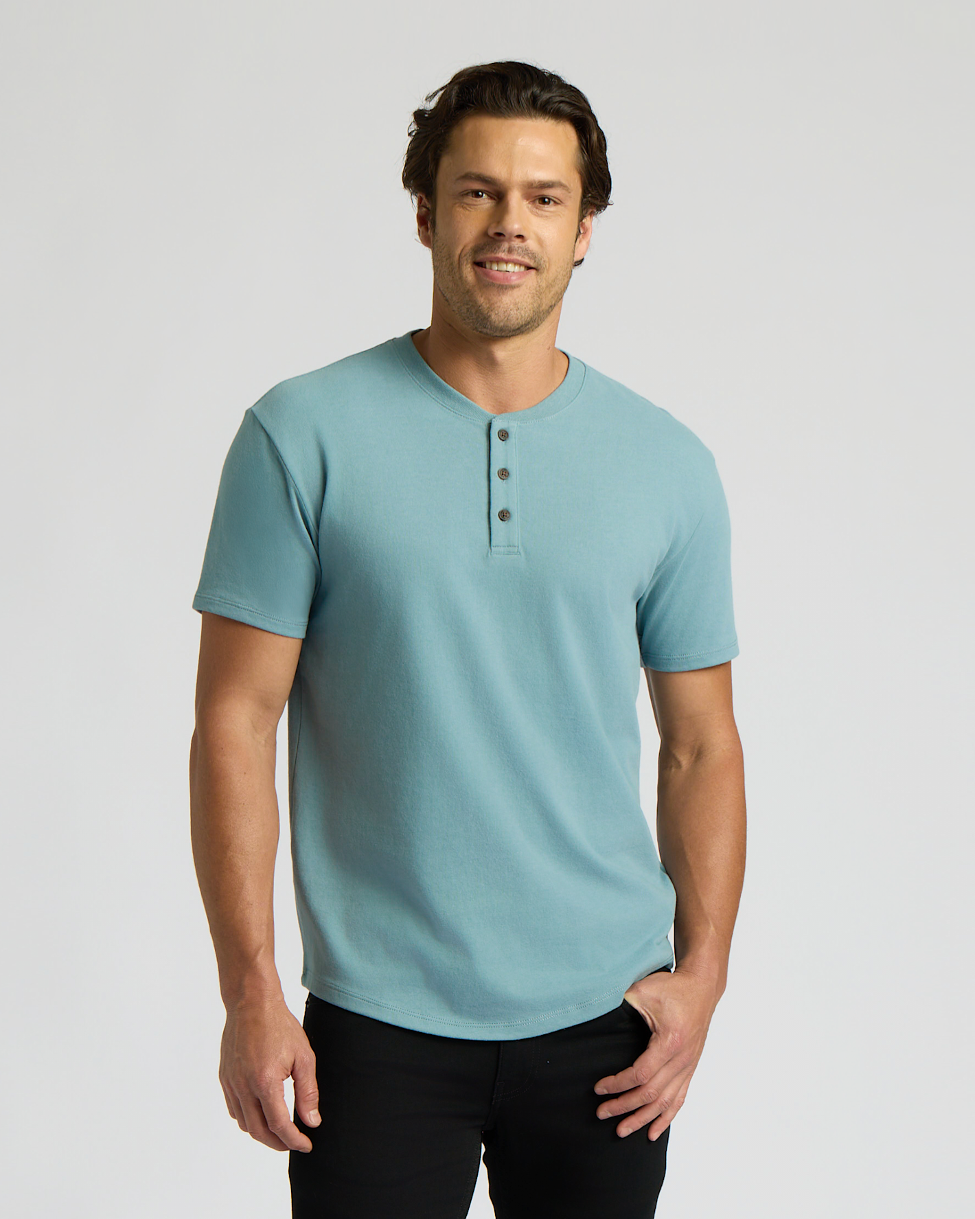 Cottry Citadel Heavyweight Curved Hem Henley - product image 1