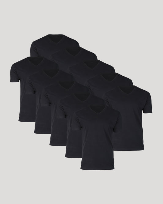 Cottry All Black Classic V-Neck 10-Pack - product image 1