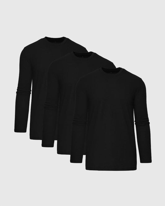 Cottry Black Classic Long Sleeve Crew Neck 3-Pack - product image 1