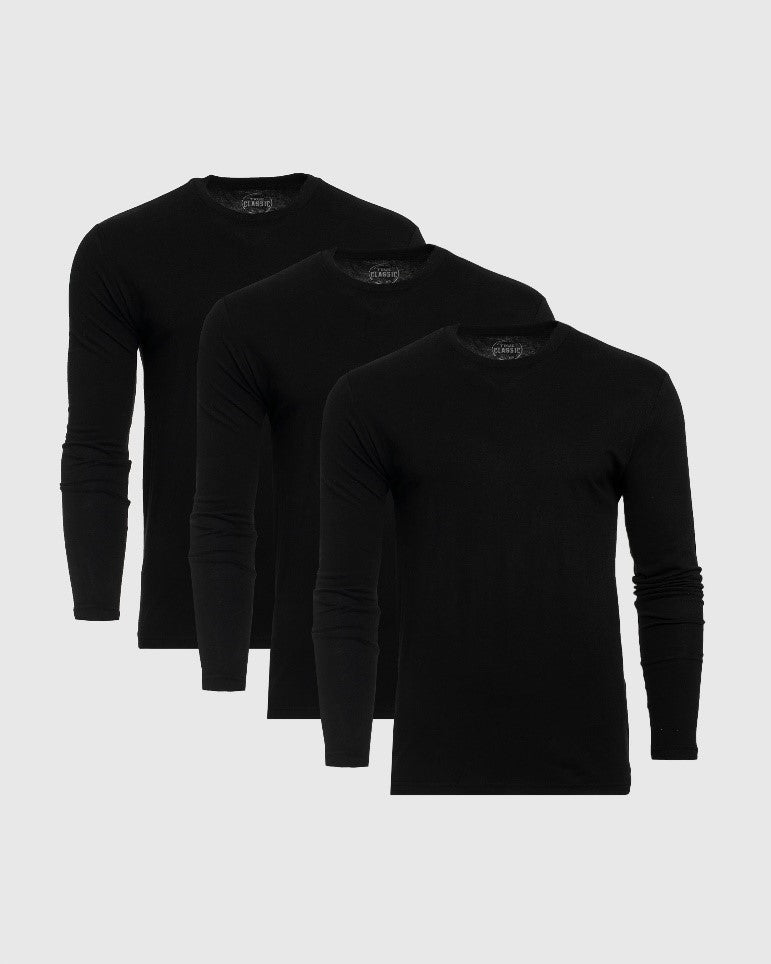 Cottry All Black Tall Long Sleeve Crew 3-Pack - product image 1