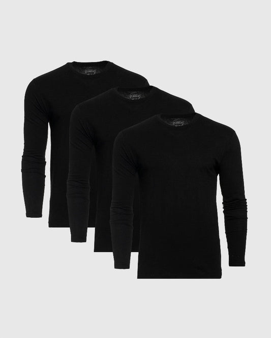 Cottry All Black Tall Long Sleeve Crew 3-Pack - product image 1