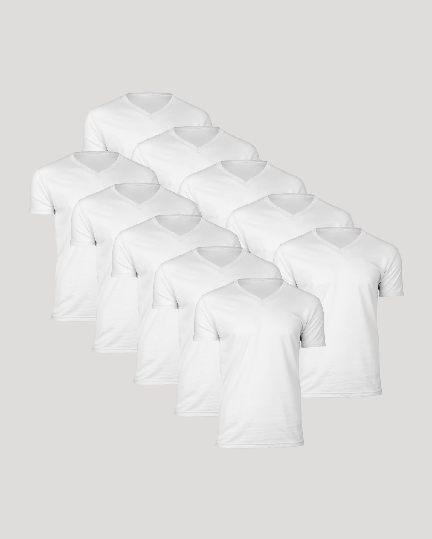 Cottry All White Classic V-Neck 10-Pack - product image 1