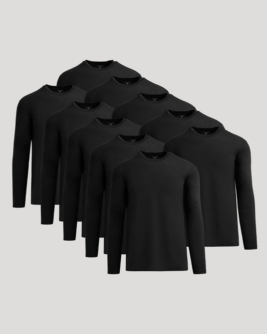 Cottry Black Classic Long Sleeve Crew Neck 10-Pack - product image 1