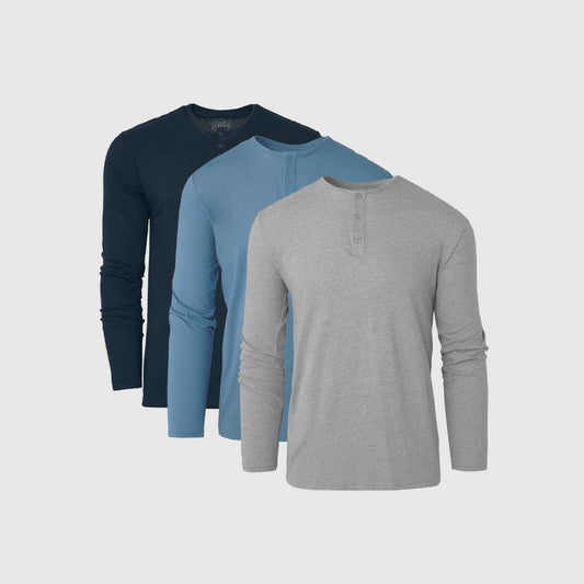 Cottry Blues Long Sleeve Henley 3-Pack - product image 1