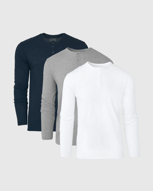 Cottry Classic Long Sleeve Henley 3-Pack - product image 1