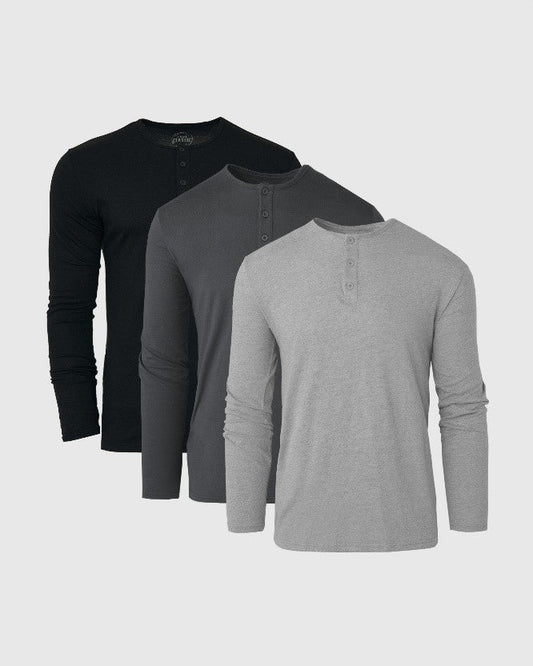 Cottry Classic Long Sleeve Henley 3-Pack - product image 1