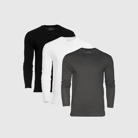 Cottry Core Long Sleeve Crew Neck T-Shirt 3-Pack - product image 1