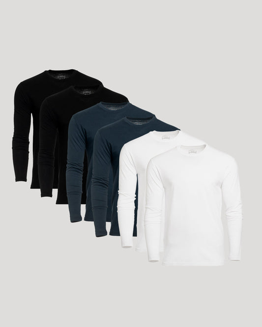 Cottry Long Sleeve Crew-Neck T-Shirts 6-Pack - product image 1