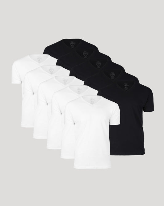 Cottry Black & White V-Neck 10-Pack - product image 1