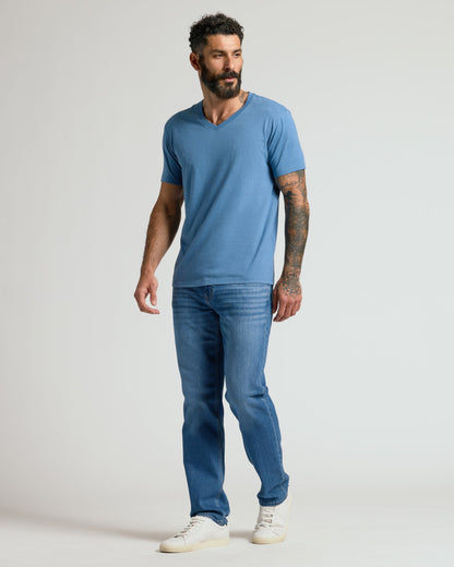 Cottry Dark Heather Blue Lake V-Neck T-Shirt - product image 7