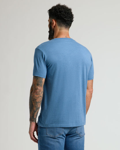 Cottry Dark Heather Blue Lake V-Neck T-Shirt - product image 4