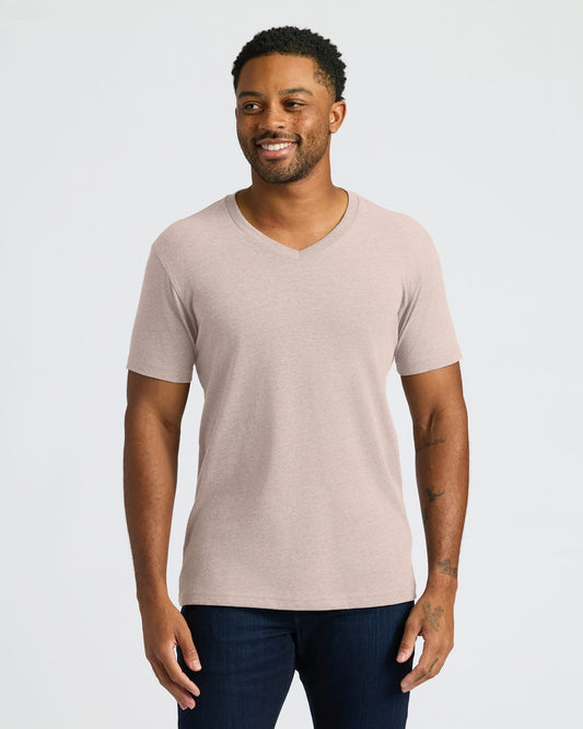 Cottry Light Heather Slate Mauve Classic V-Neck - product image 1