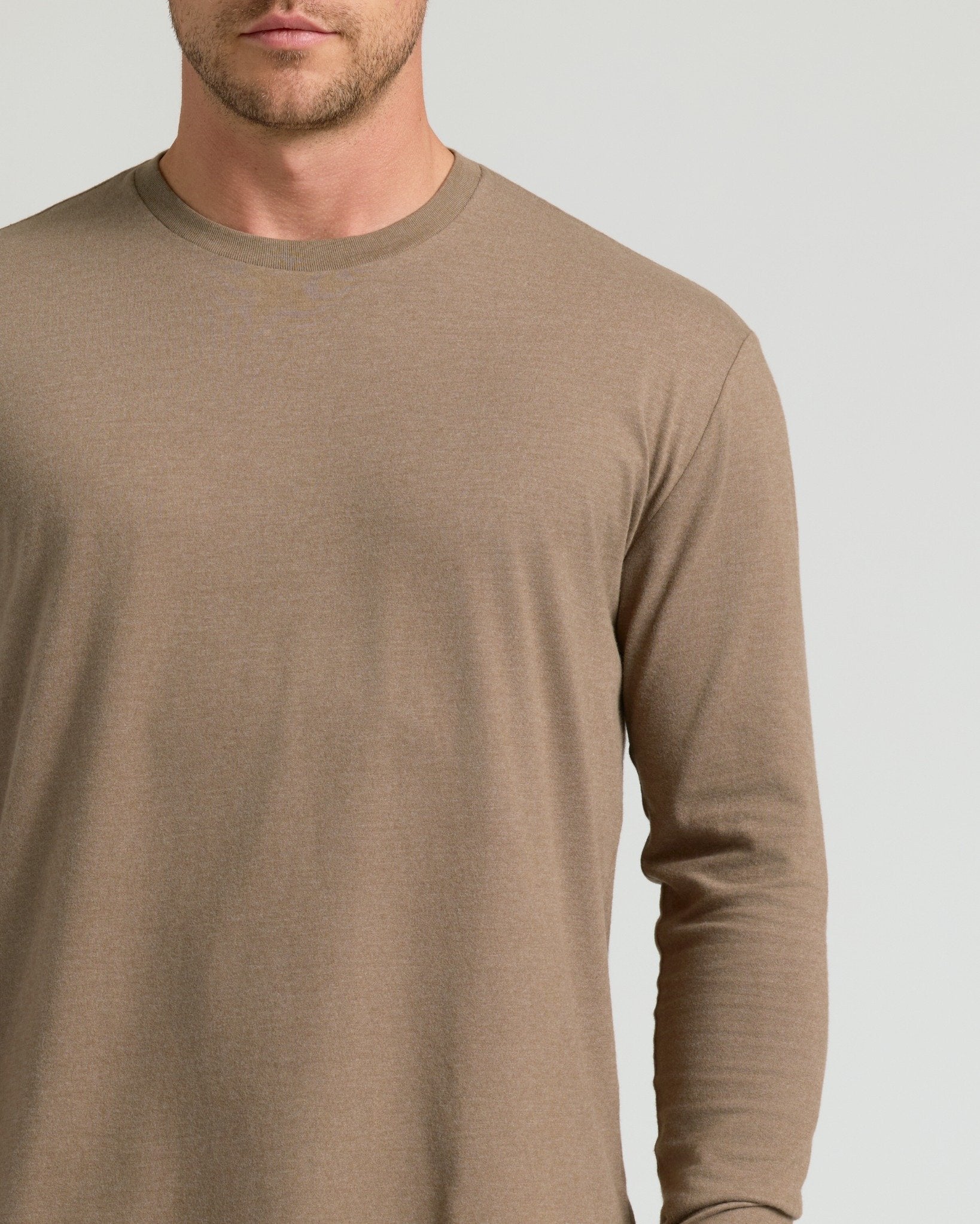 Cottry Dark Heather Sagewood Classic Long Sleeve Crew Neck - product image 5