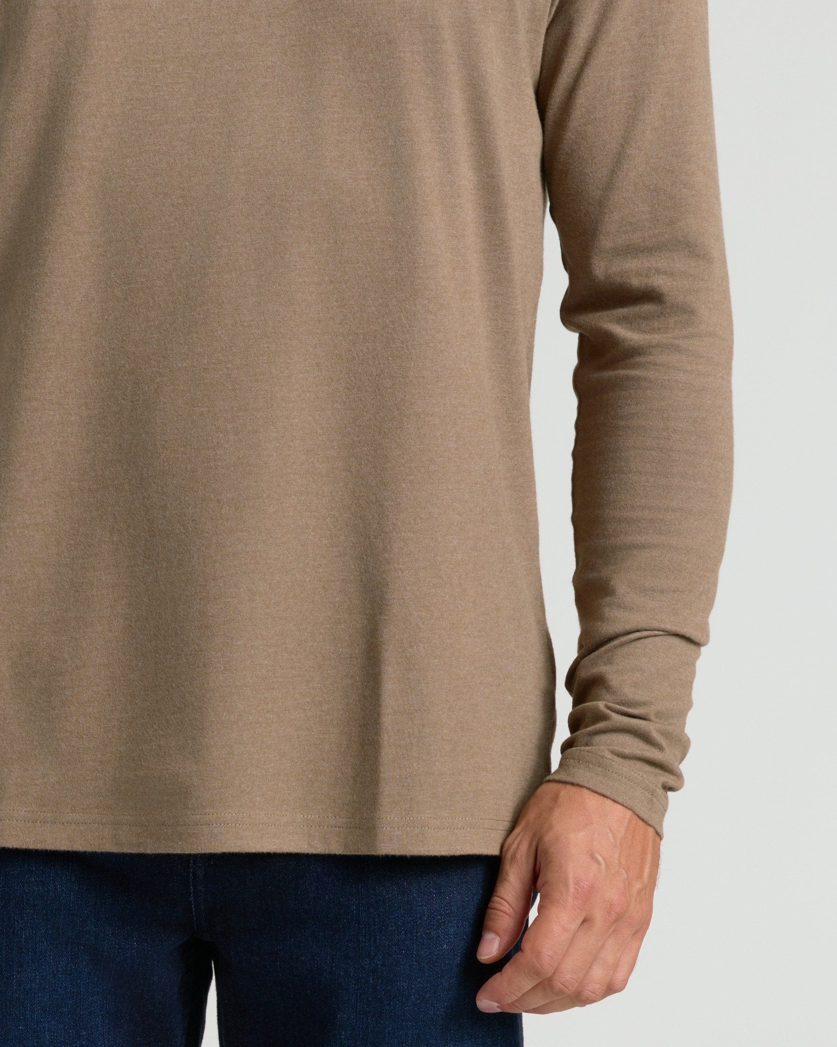 Cottry Dark Heather Sagewood Classic Long Sleeve Crew Neck - product image 6