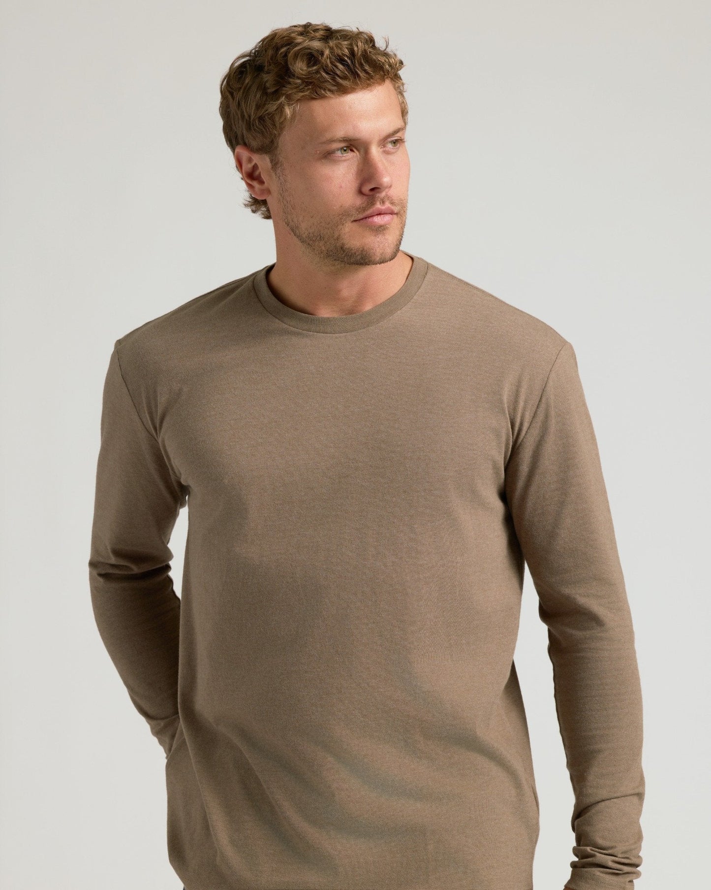 Cottry Dark Heather Sagewood Classic Long Sleeve Crew Neck - product image 4