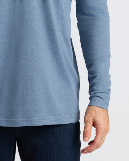 Cottry Dark Heather Vintage Navy Classic Long Sleeve Henley - product image 7