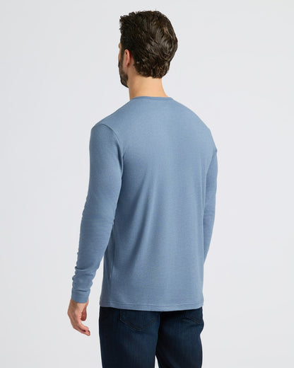 Cottry Dark Heather Vintage Navy Classic Long Sleeve Henley - product image 3