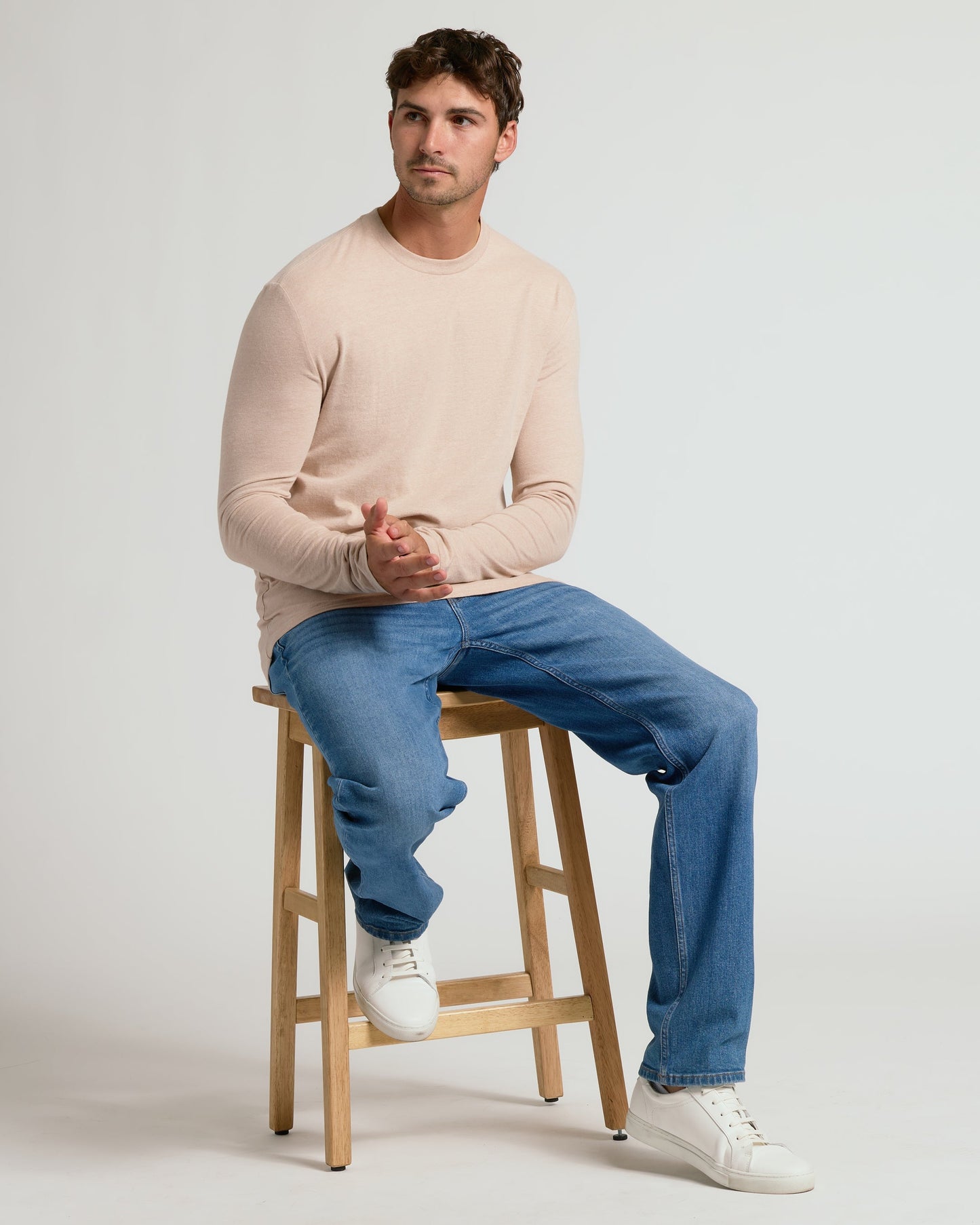Cottry Heather Camel Tall Long Sleeve T-Shirt - product image 4