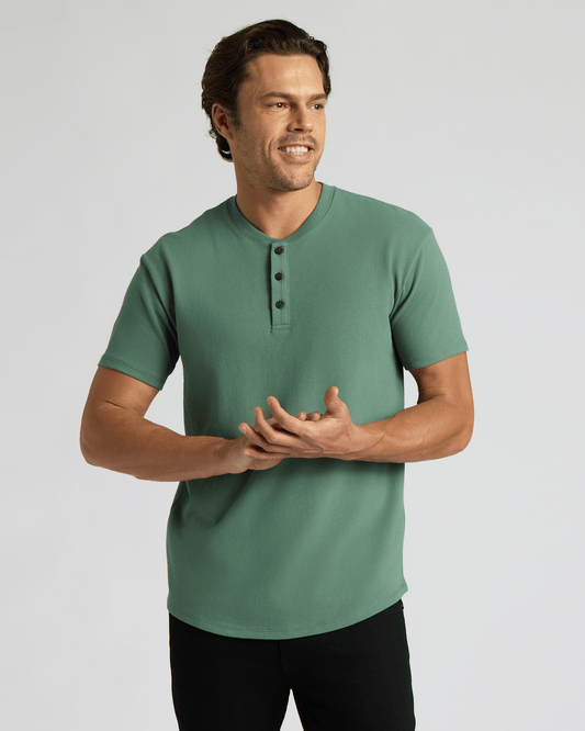 Cottry Neo Fern Heavyweight Curved Hem Henley - product image 1