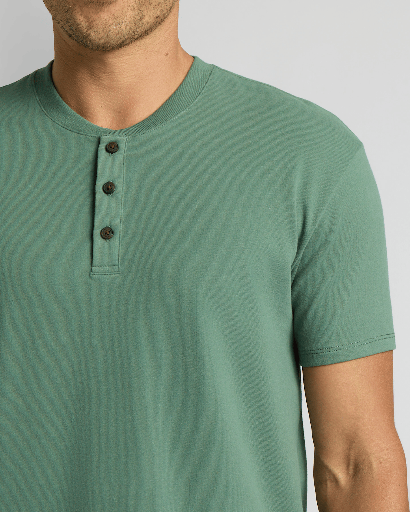 Cottry Neo Fern Heavyweight Curved Hem Henley - product image 6