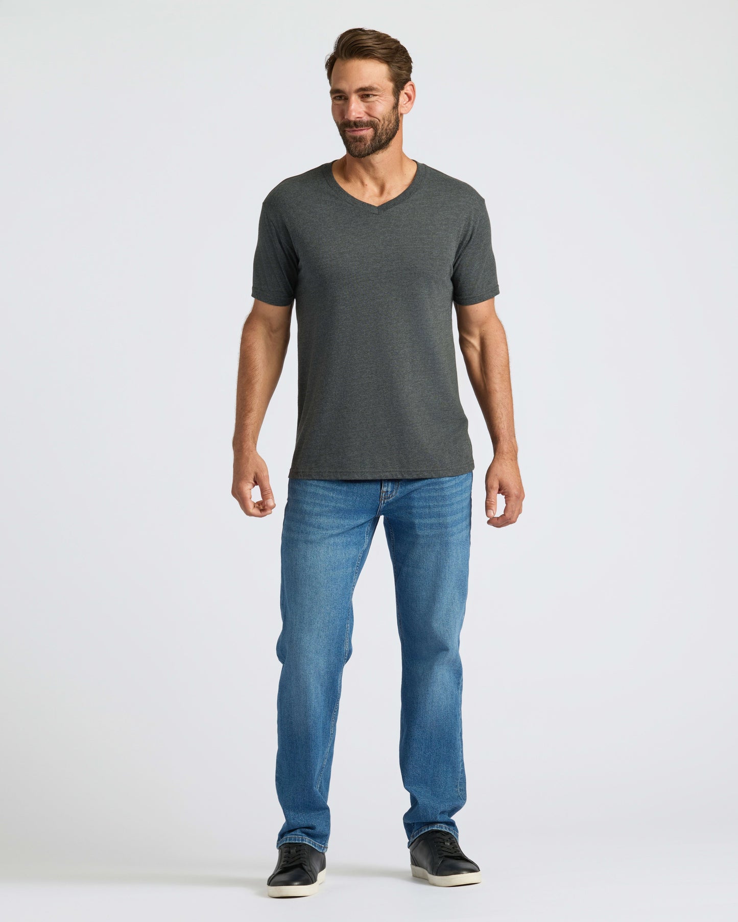 Cottry Charcoal Heather Gray Classic V-Neck - product image 3