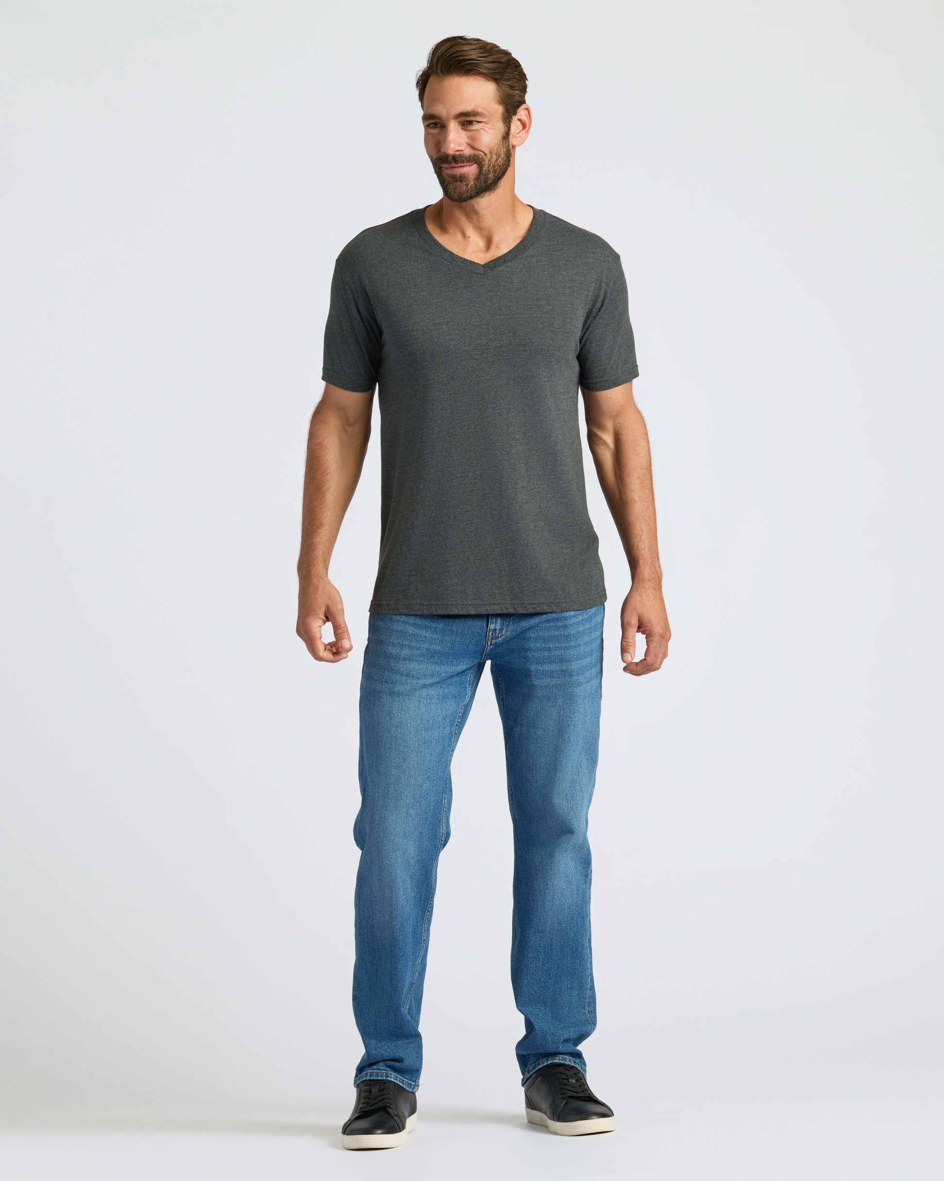 Cottry Charcoal Heather Gray Classic V-Neck - product image 3