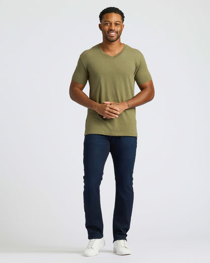 Cottry Heather Military Green Classic V-Neck - product image 3