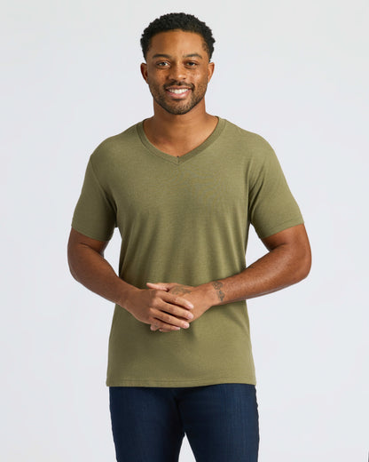 Cottry Heather Military Green Classic V-Neck - product image 7