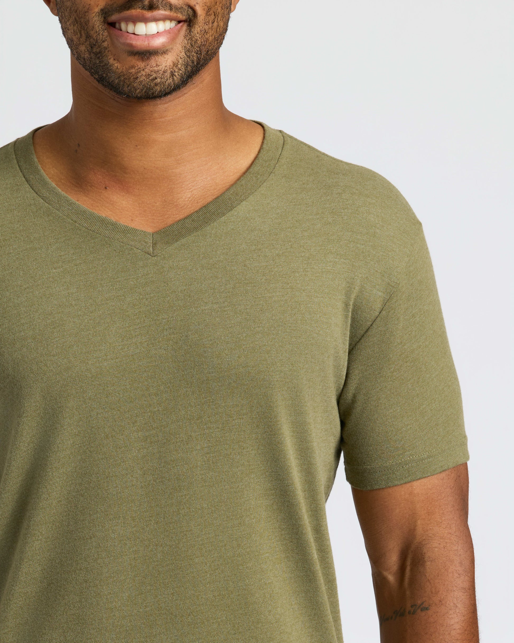 Cottry Heather Military Green Classic V-Neck - product image 5