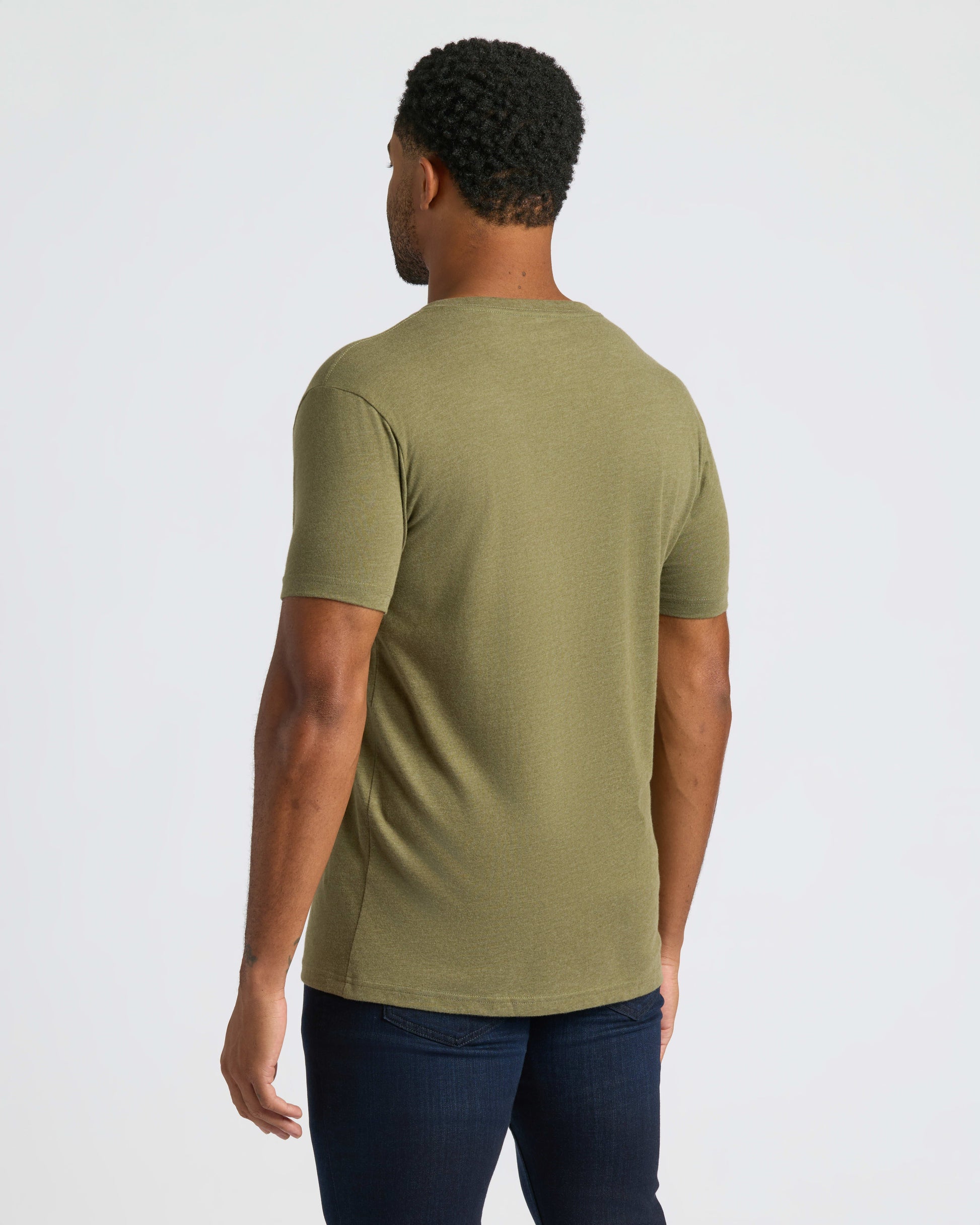 Cottry Heather Military Green Classic V-Neck - product image 4