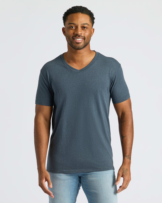 Cottry Heather Navy Classic V-Neck - product image 1