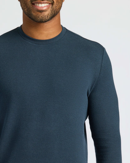 Cottry Navy Waffle Long Sleeve Crew Neck - product image 4