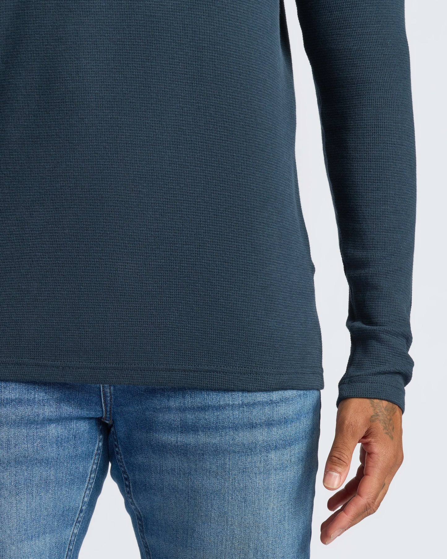 Cottry Navy Waffle Long Sleeve Crew Neck - product image 5