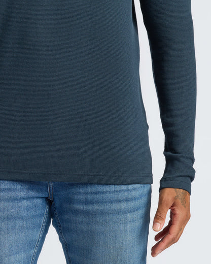Cottry Navy Waffle Long Sleeve Crew Neck - product image 5