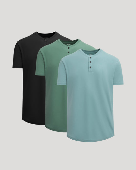 Cottry Heavyweight Curved Hem Henley 3-Pack - product image 1